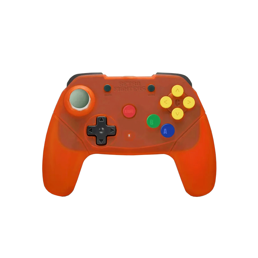 Brawler64 Wireless Edition (Translucent Orange) Controller for N64