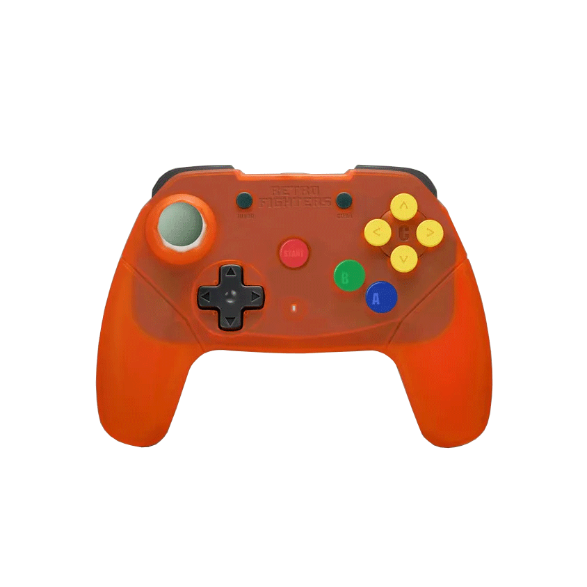 Brawler64 Wireless Edition Controller for N64 (Translucent Orange)