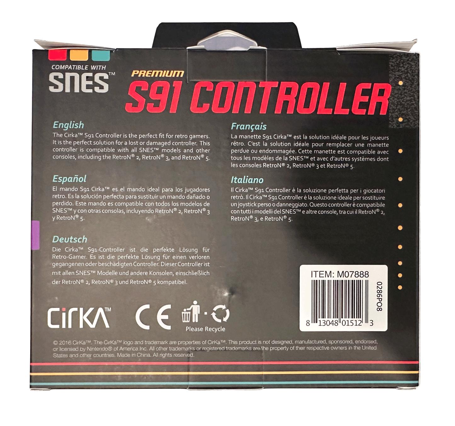 Cirka Controller for Super Nintendo S91