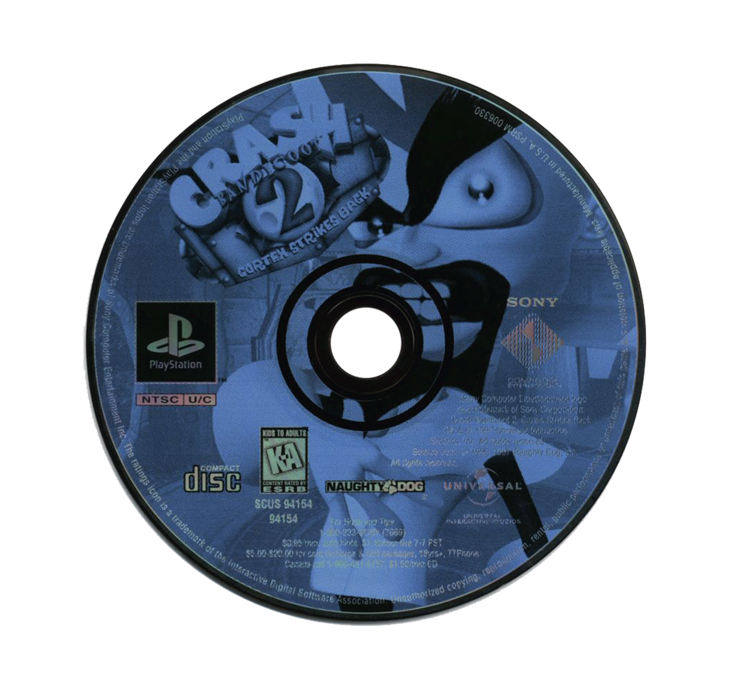 Crash Bandicoot 2 Cortex Strikes Back (disc)