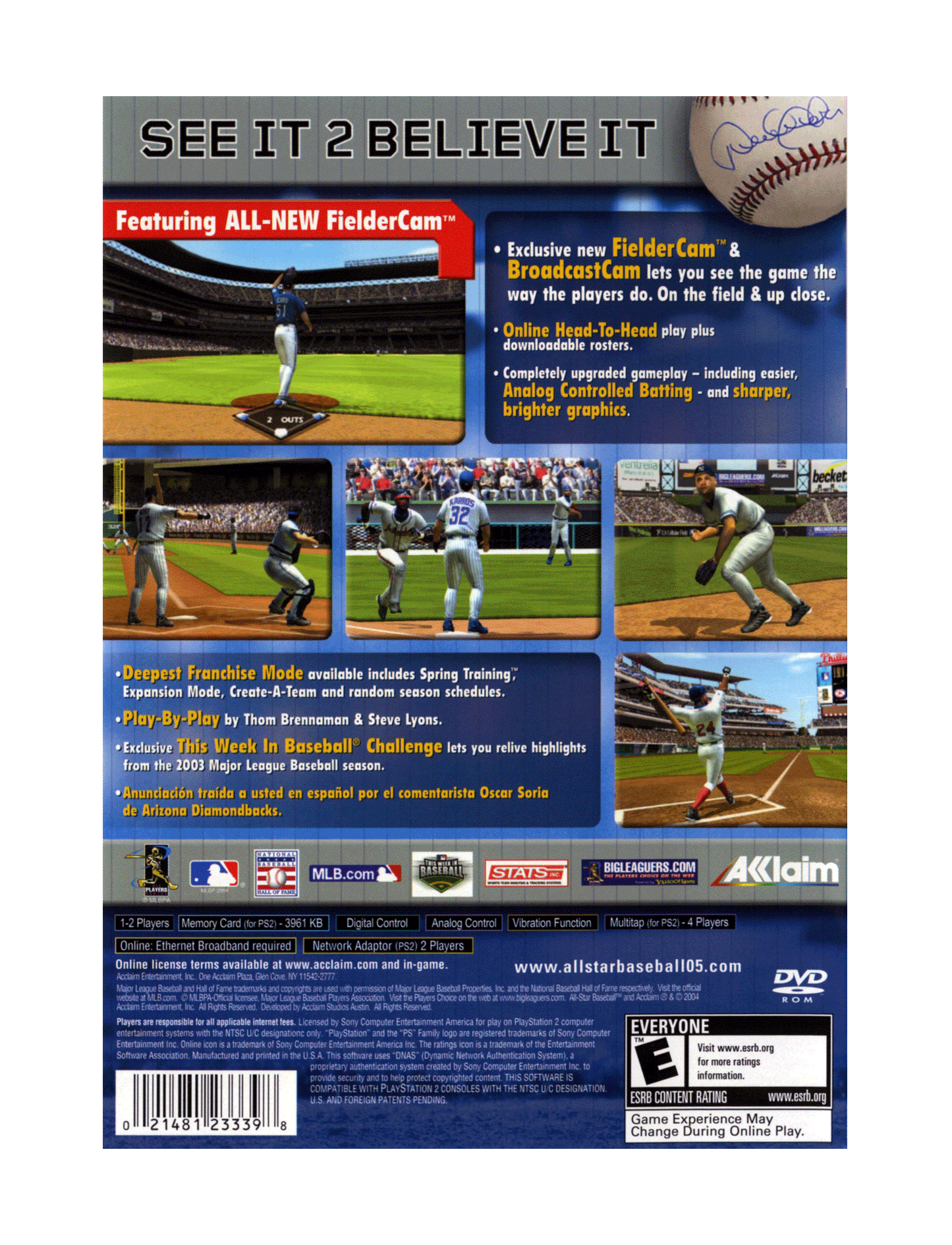 ASB 05 All-Star Baseball 2005 featuring Derek Jeter (cib)