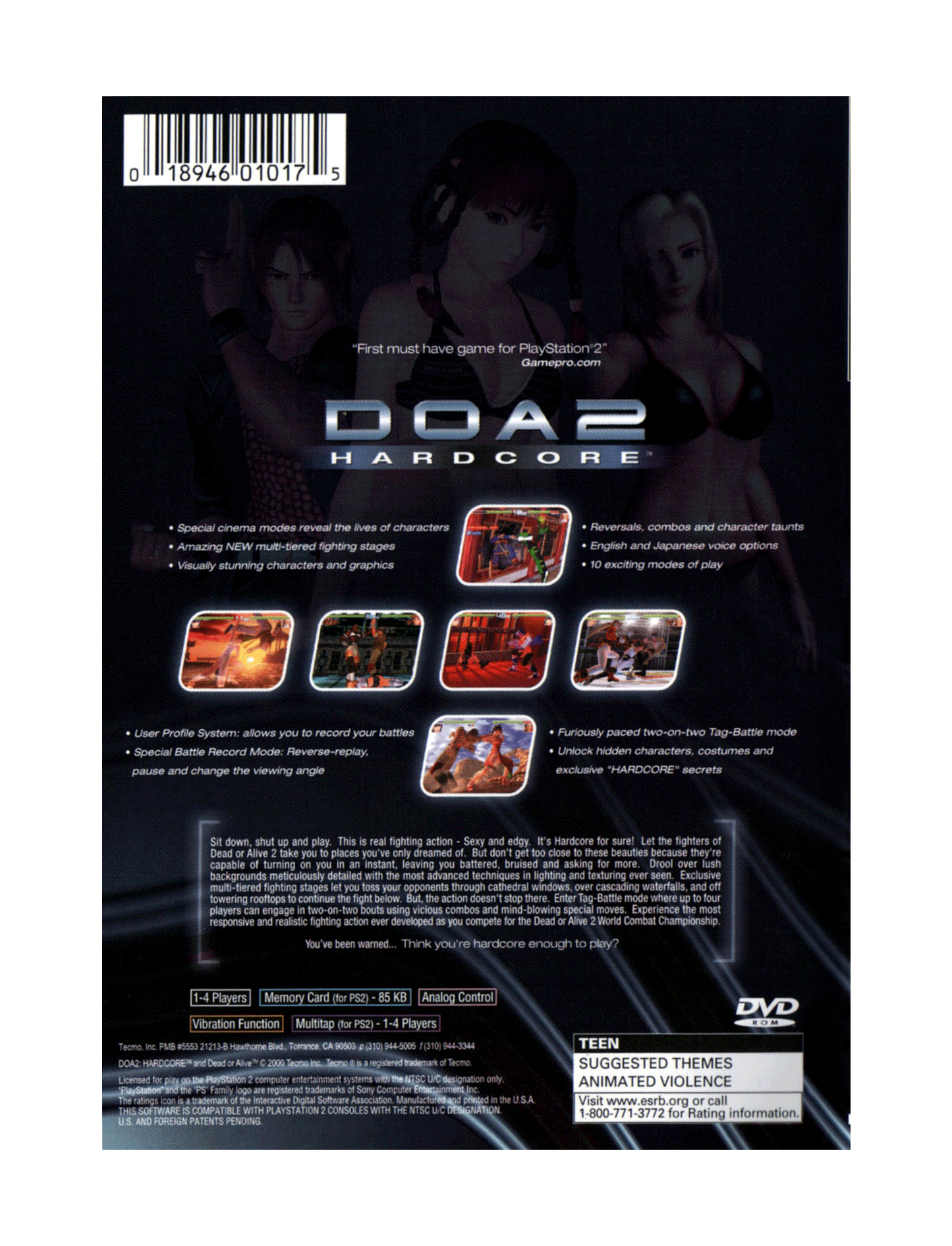 Dead or Alive 2 Hardcore (cib)