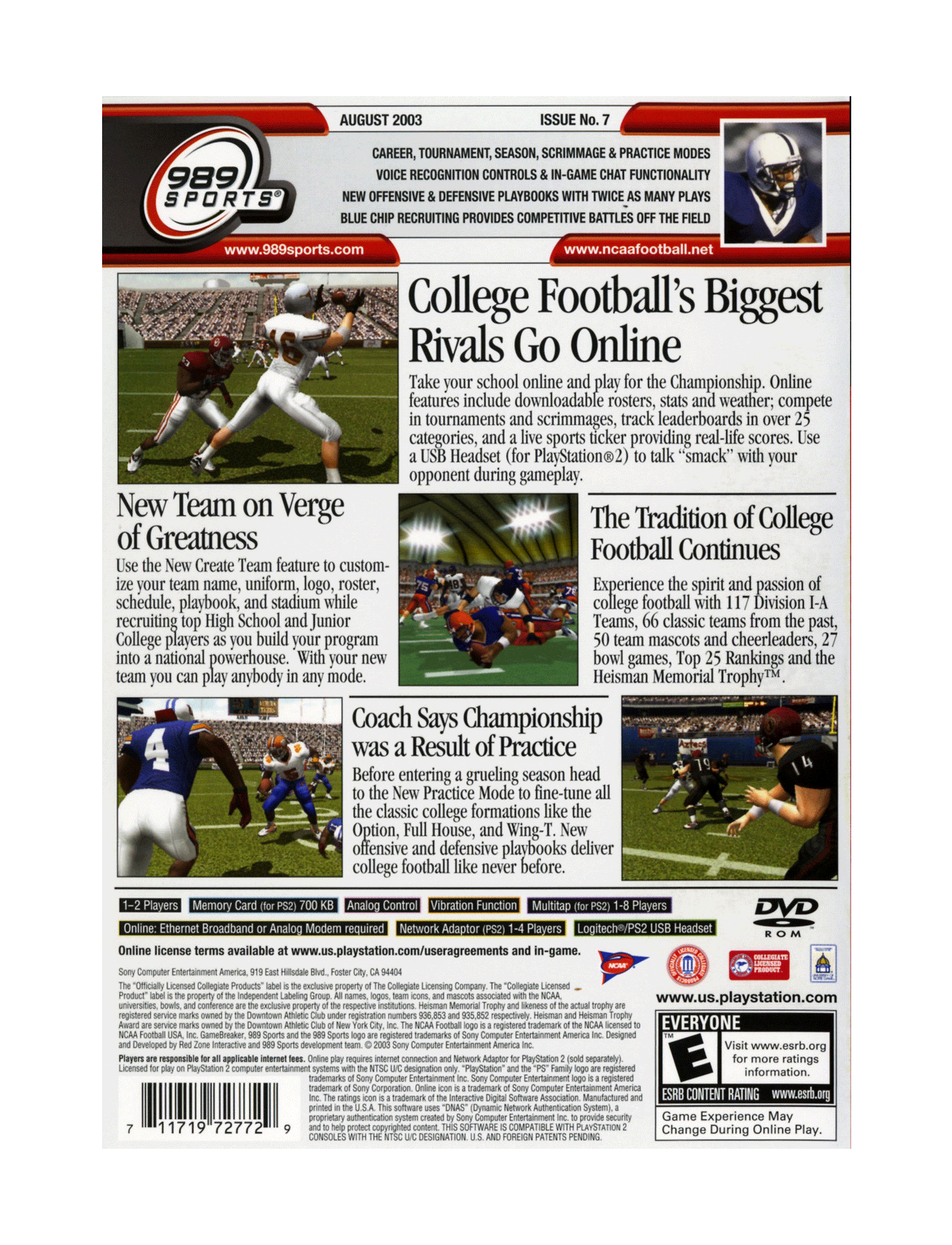 NCAA GameBreaker 2004 (cib)