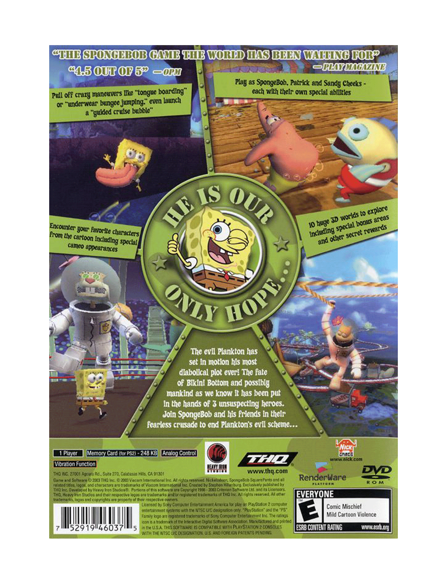 Spongebob Squarepants Battle for Bikini Bottom (cib)