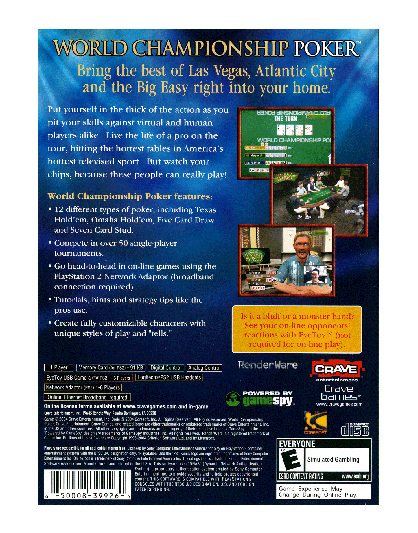 World Championship Poker (cib)