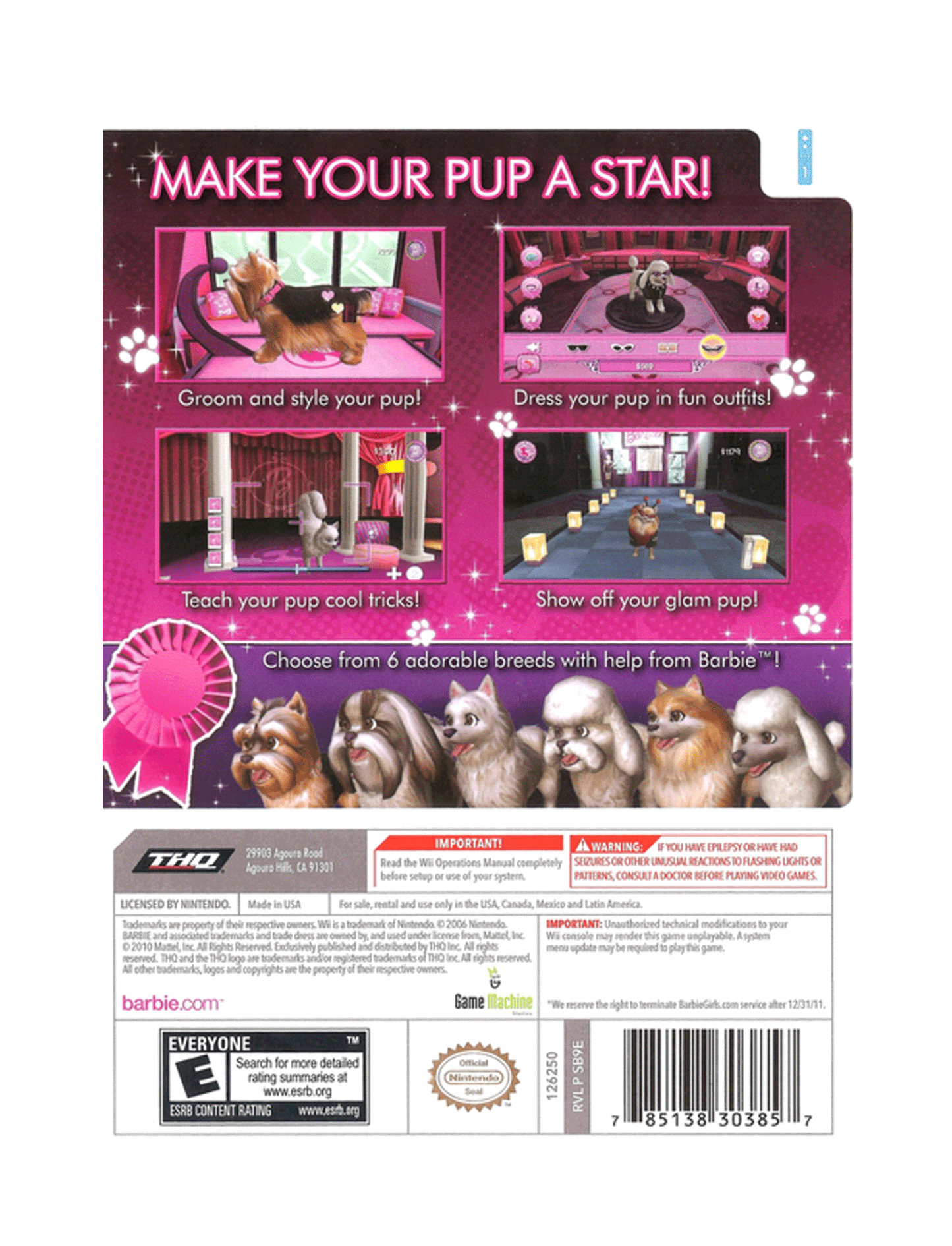 Barbie Groom and Glam Pups (cib)