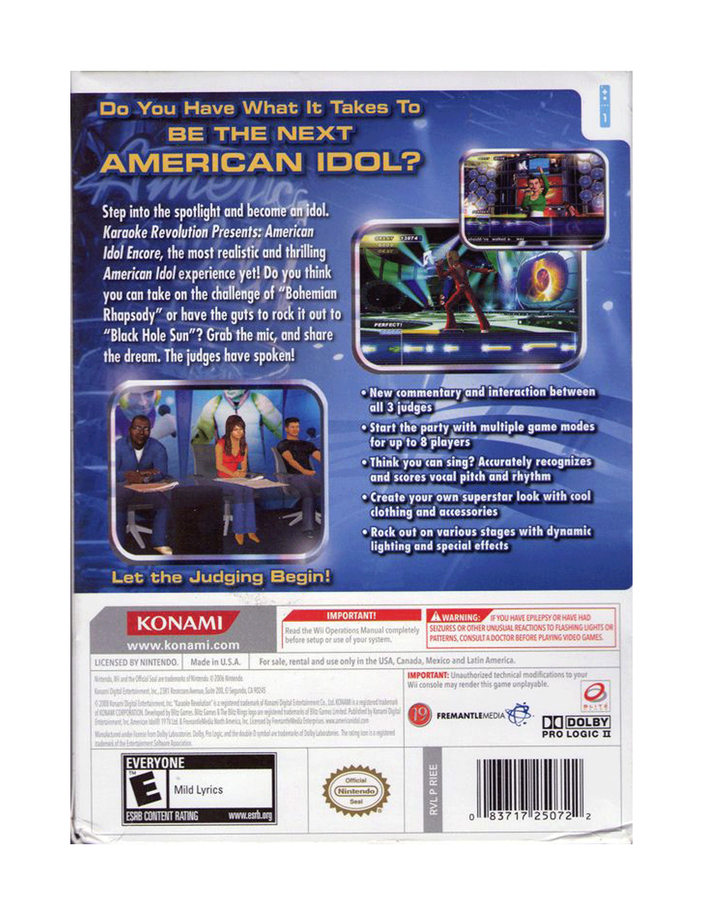 Karaoke Revolution Presents American Idol Encore (cib)