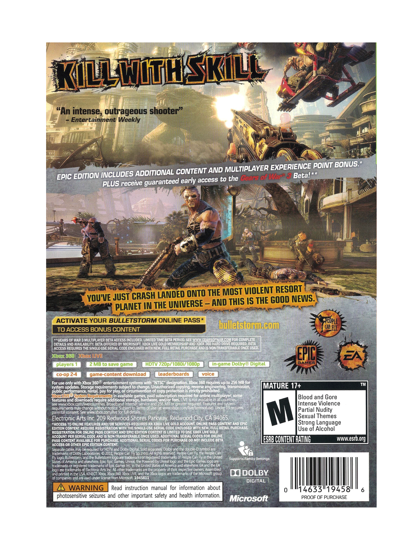 Bulletstorm Epic Edition (cib)