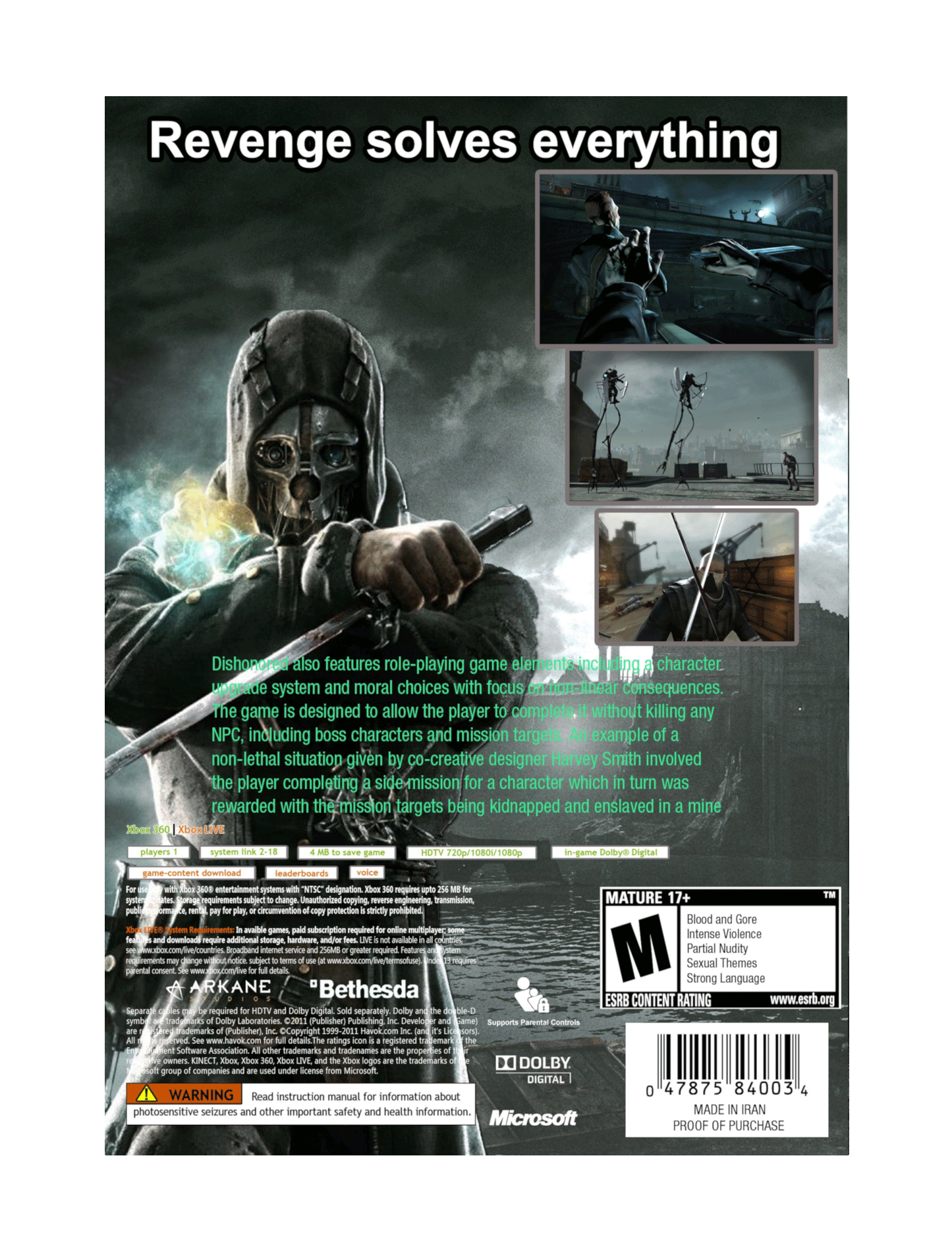 Dishonored (cib)