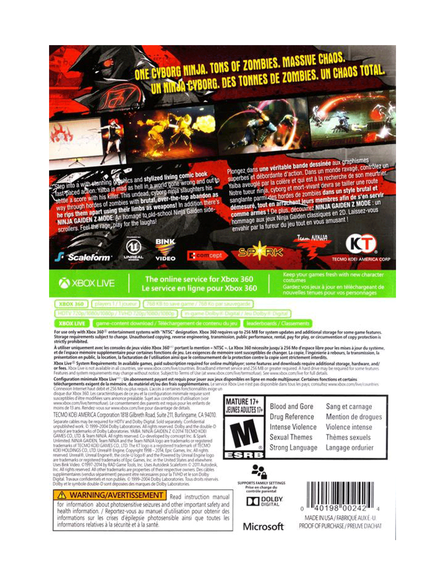 Yaiba Ninja Gaiden Z (cib)