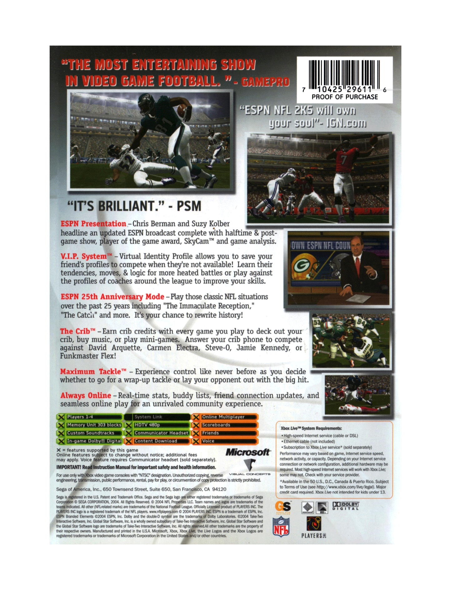 ESPN NFL 2K5 (cib)