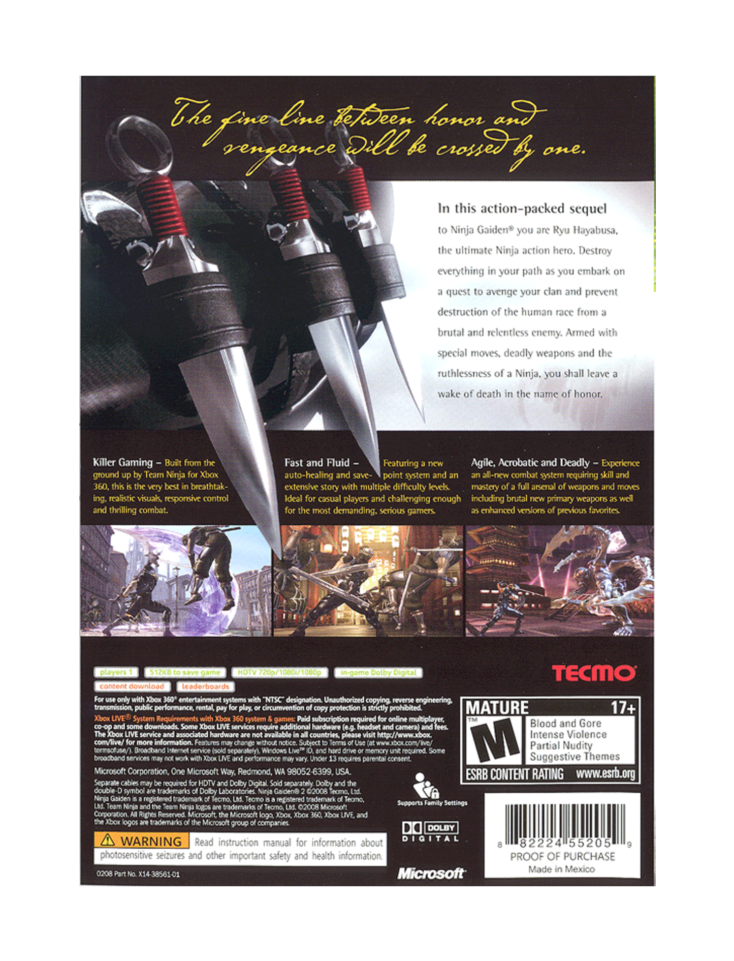 Ninja Gaiden II (cib)
