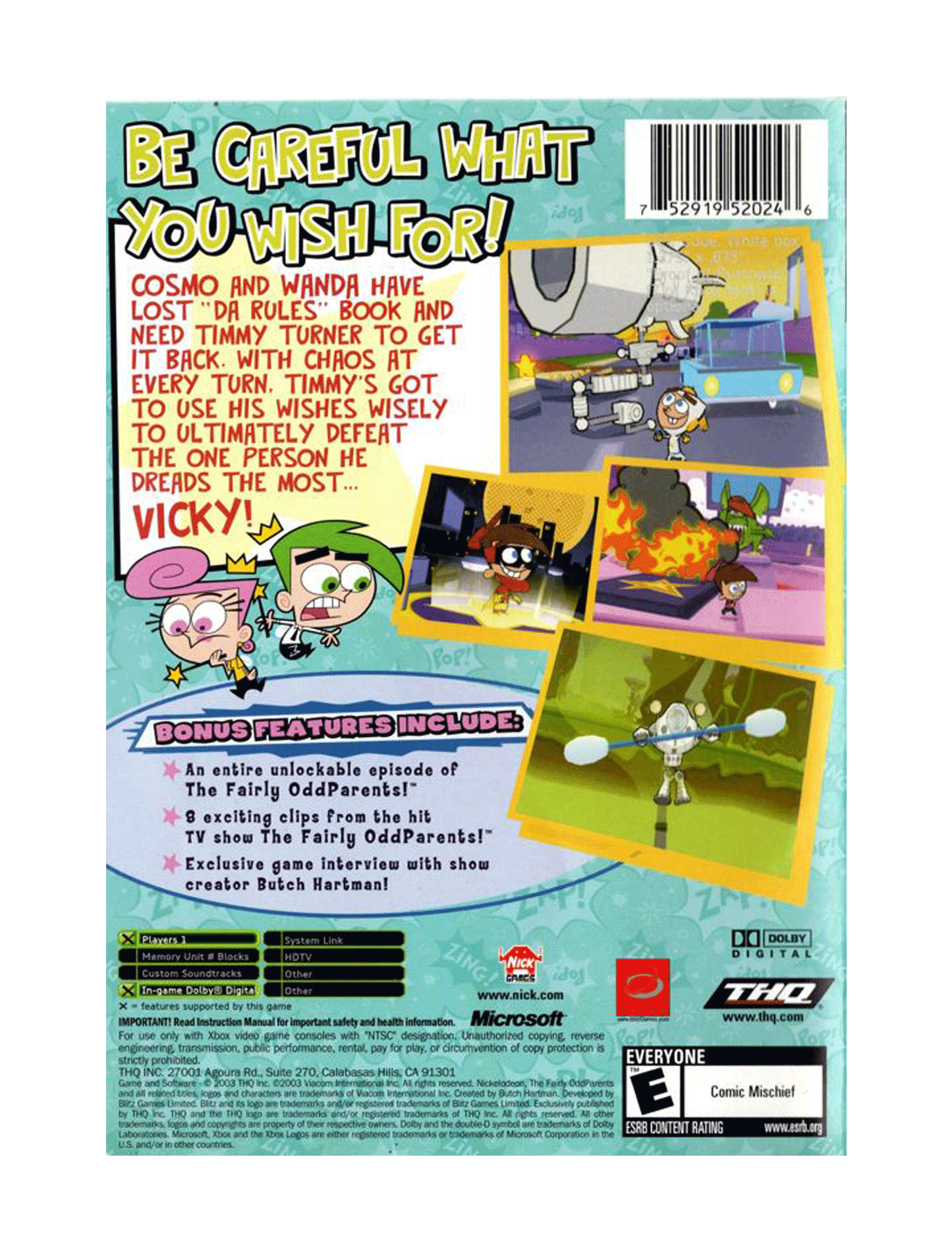 Nickelodeon The Fairly Odd Parents! Breakin' Da Rules (cib)