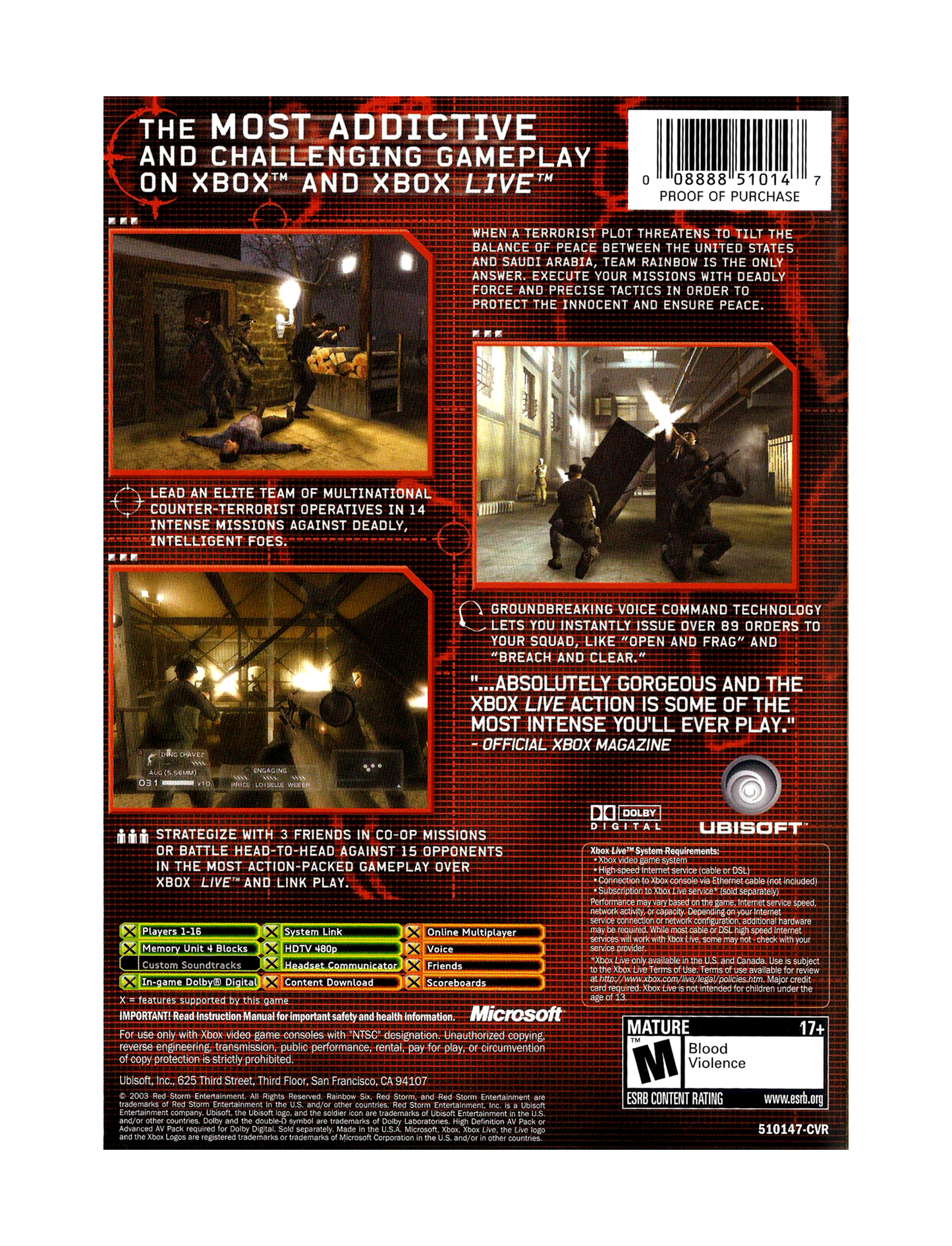 Tom Clancy's Rainbow Six 3 (cib)