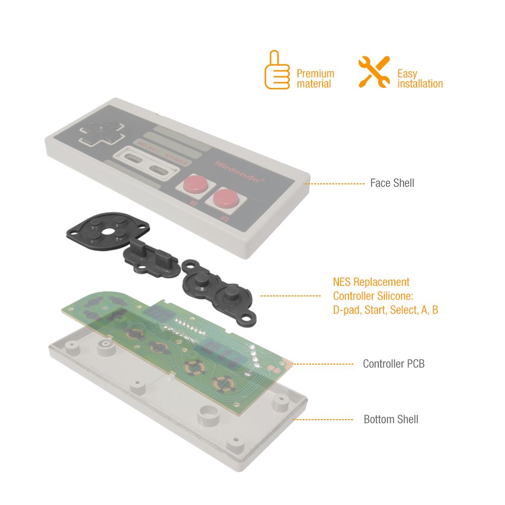 Silicone Replacement Pads for NES Controllers