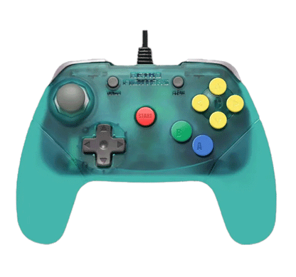 Brawler64 (Ice Blue) Wired Controller for N64