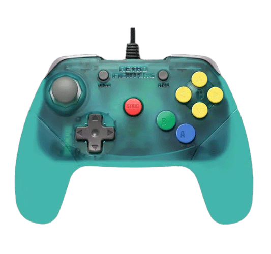 Brawler64 (Ice Blue) Wired Controller for N64