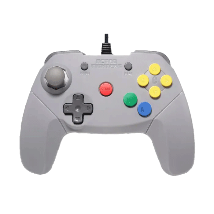 Brawler64 (Gray) Wired Controller for N64