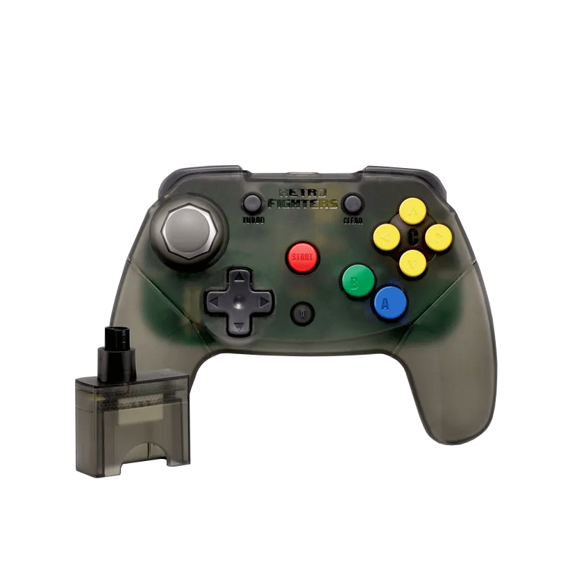 Brawler64 Wireless Edition (Smoke Gray) Controller for N64