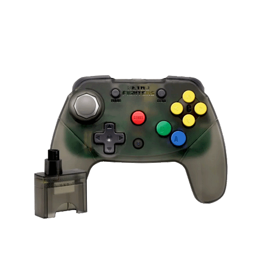 Brawler64 Wireless Edition (Smoke Gray) Controller for N64