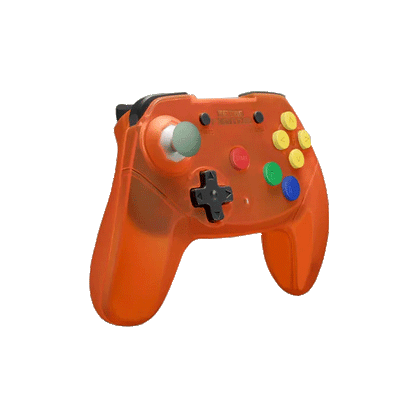 Brawler64 Wireless Edition (Translucent Orange) Controller for N64