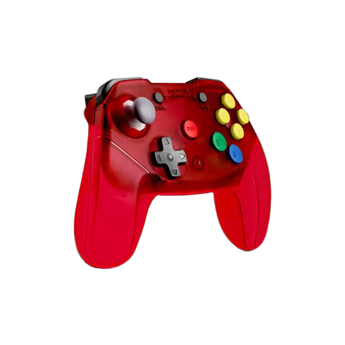 Brawler64 (Translucent Red) Wireless Edition Controller for N64