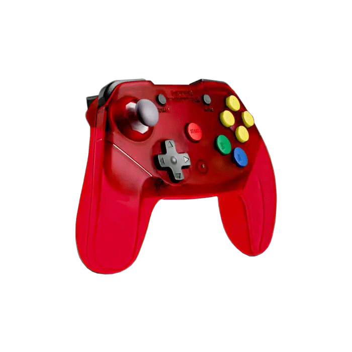 Brawler64 Wireless Edition Controller for N64 (Translucent Red)