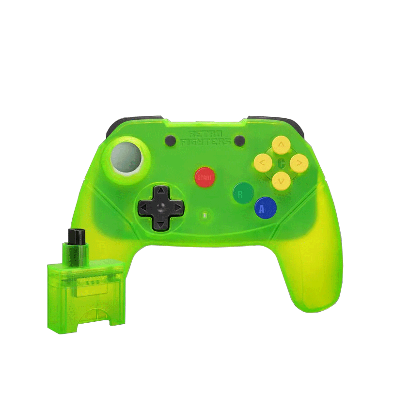 Brawler64 Wireless Edition (Extreme Green) Controller for N64 [Limited Edition]