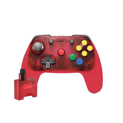 Brawler64 (Translucent Red) Wireless Edition Controller for N64