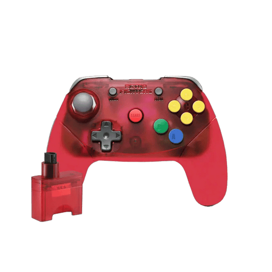 Brawler64 (Translucent Red) Wireless Edition Controller for N64