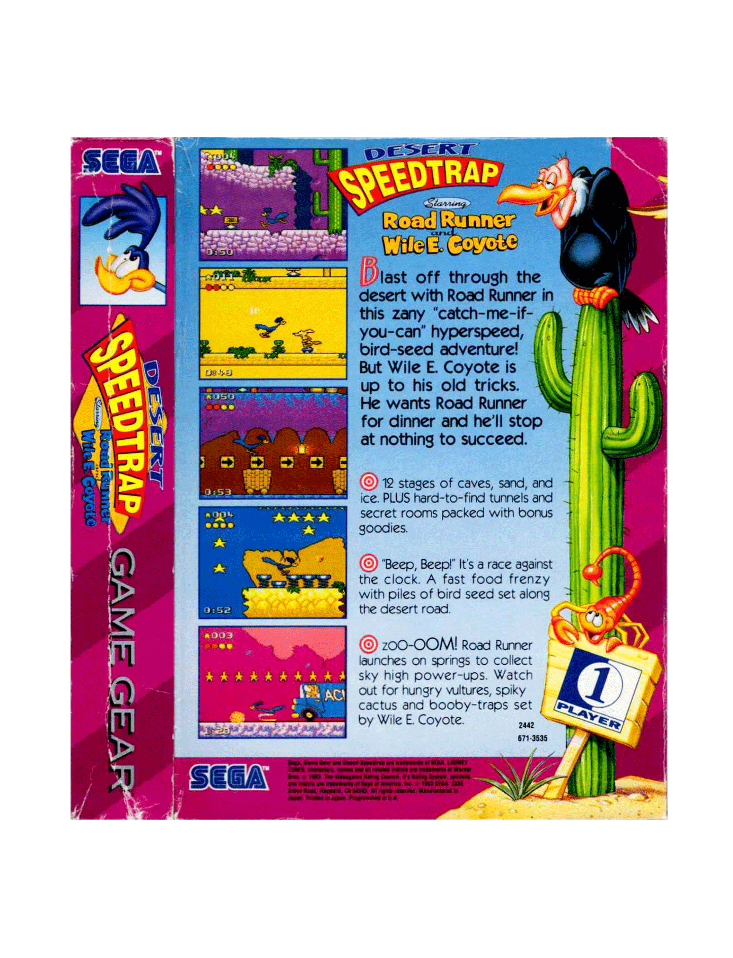 Desert Speedtrap starring Road Runner and Wile E. Coyote (cib)
