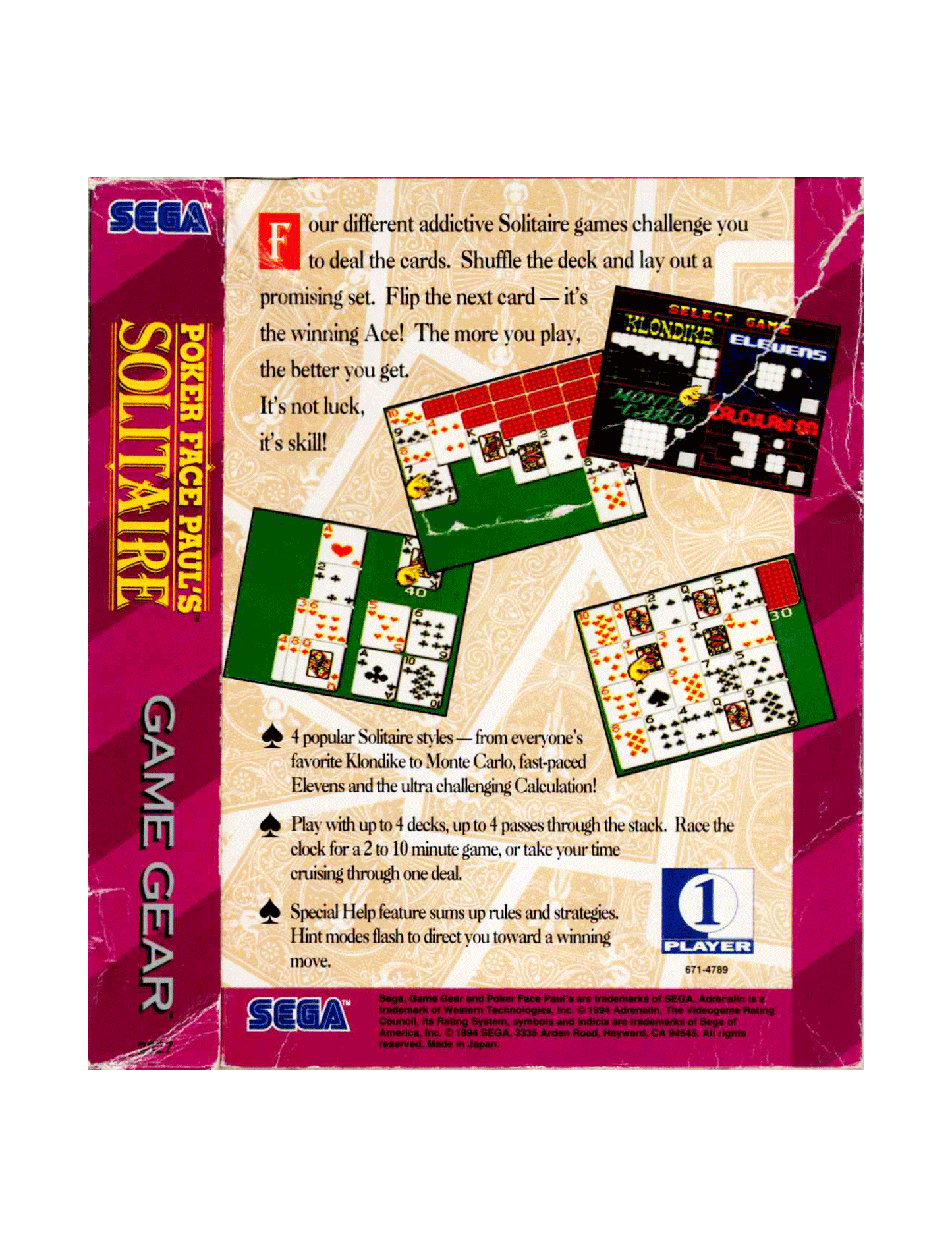 Poker Face Paul's Solitaire (cib)