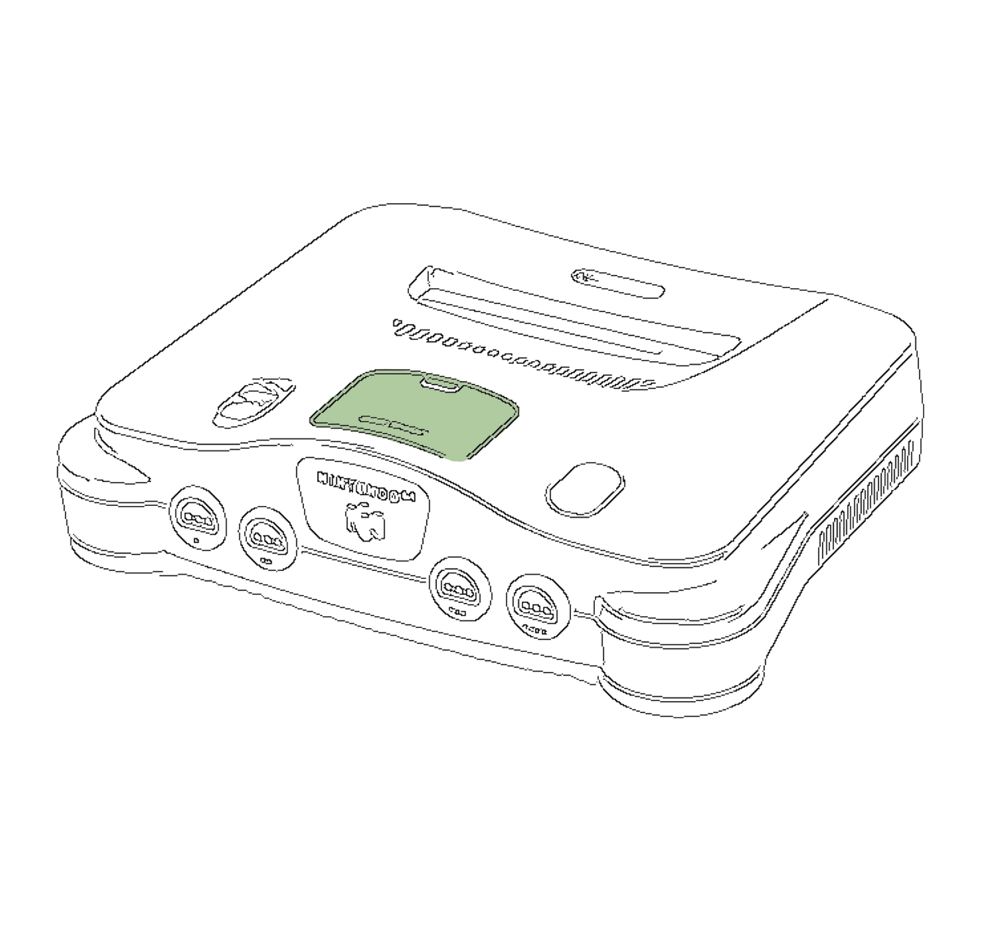 Memory Expansion Port Door Cover for N64 [OEM]