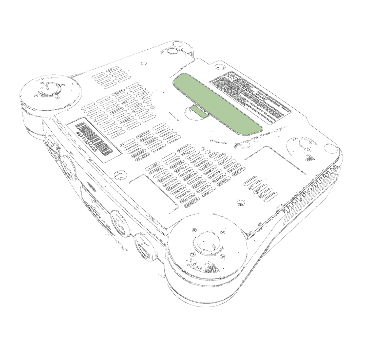 Expansion Bay Door (on bottom) for N64 [OEM]