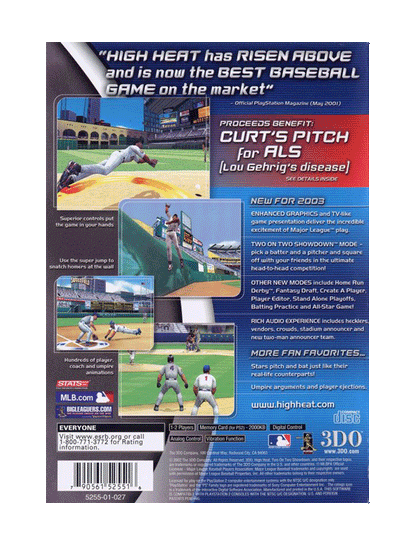 High Heat Major League Baseball 2003 (cib)