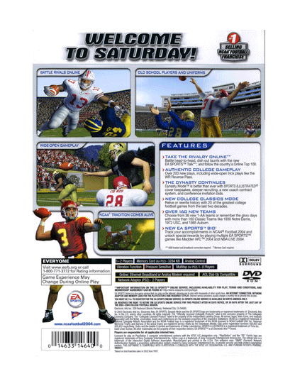 EA Sports NCAA Football 2004 (cib)