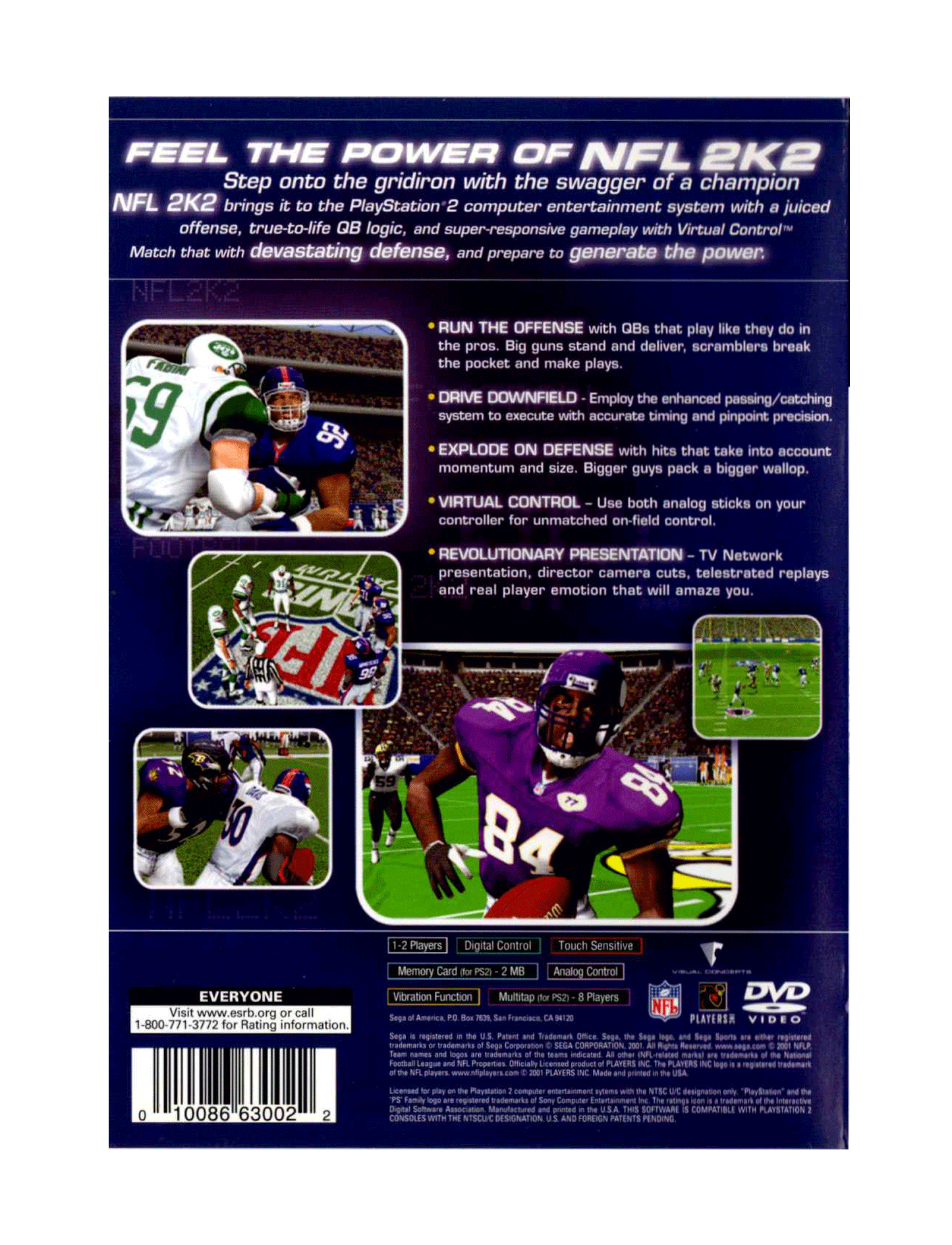Sega Sports NFL 2K2 (cib)