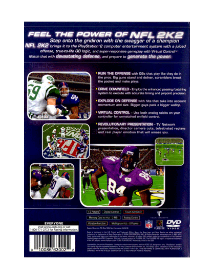 Sega Sports NFL 2K2 (cib)