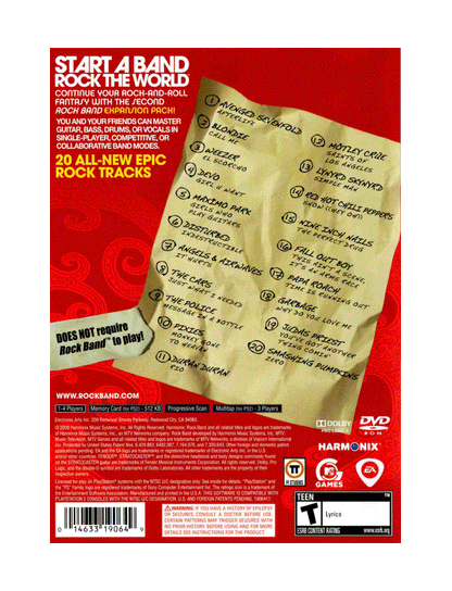 Rock Band Track Pack Volume 2 (cib)