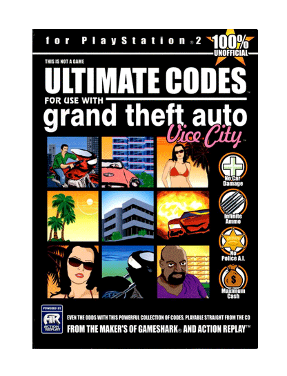 Ultimate Codes for use with Grand Theft Auto Vice City (cib)