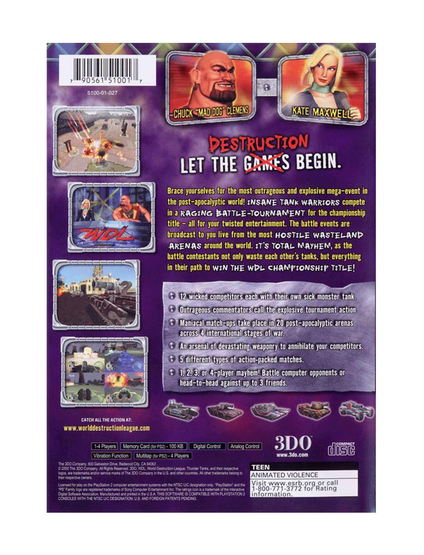 WDL World Destruction League Thunder Tanks (cib)