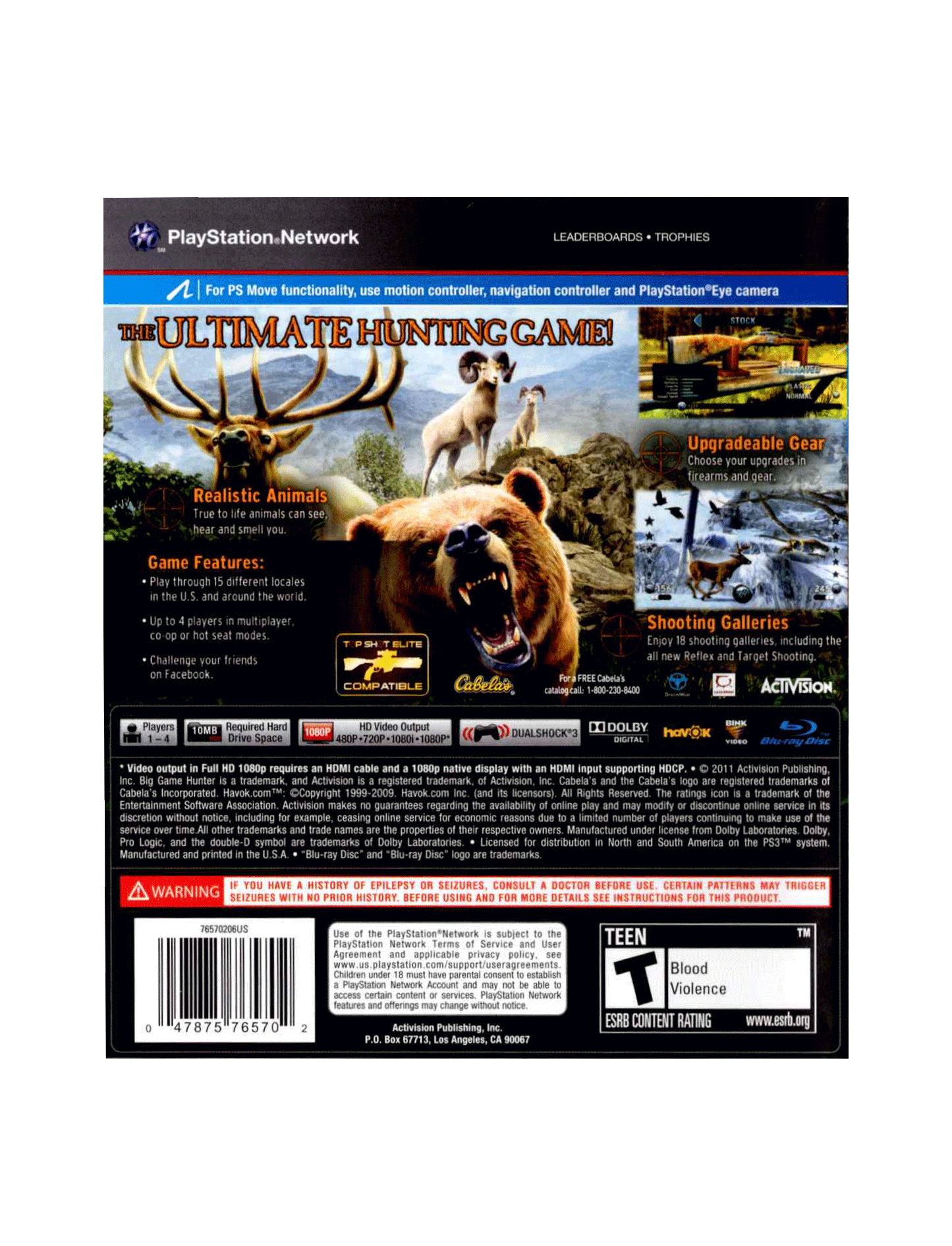 Cabela's Big Game Hunter 2012 (cib)