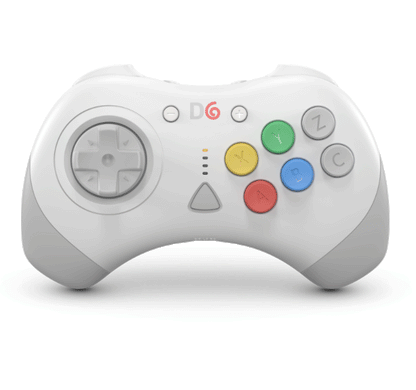 D6 (White) Wireless Controller for Dreamcast/ Switch/ PC