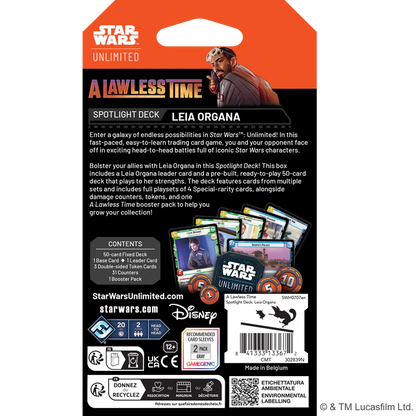 Star Wars Unlimited A Lawless Time Leia Organa Spotlight Deck