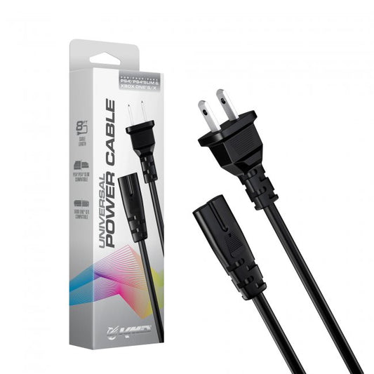 Universal AC Power Cable (Figure 8 Style) for Playstation®/ XBOX®/ SEGA® Systems