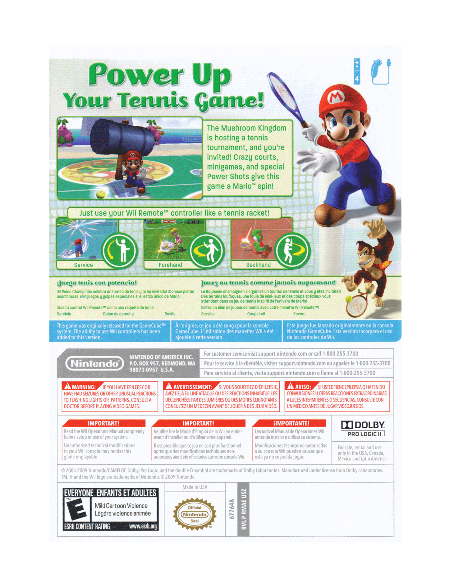 Mario Power Tennis (cib)
