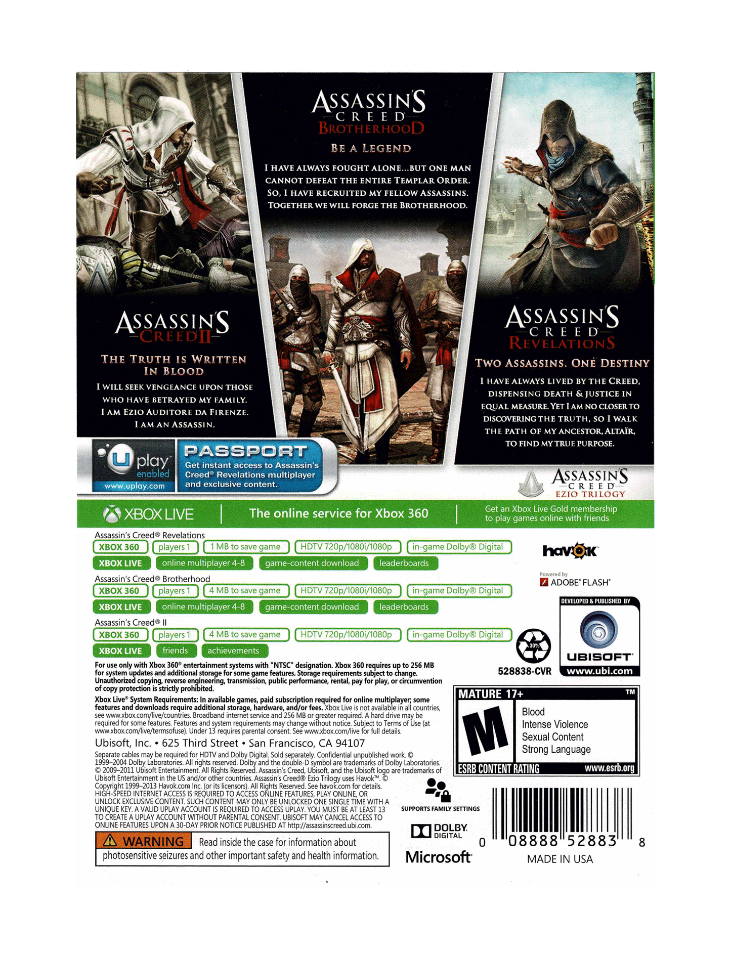 Assassin's Creed Ezio Trilogy (cib)
