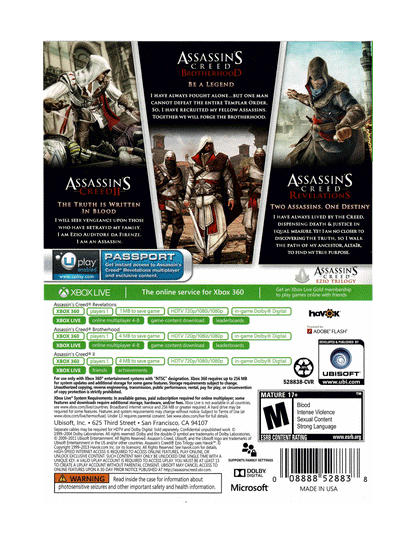 Assassin's Creed Ezio Trilogy (cib)