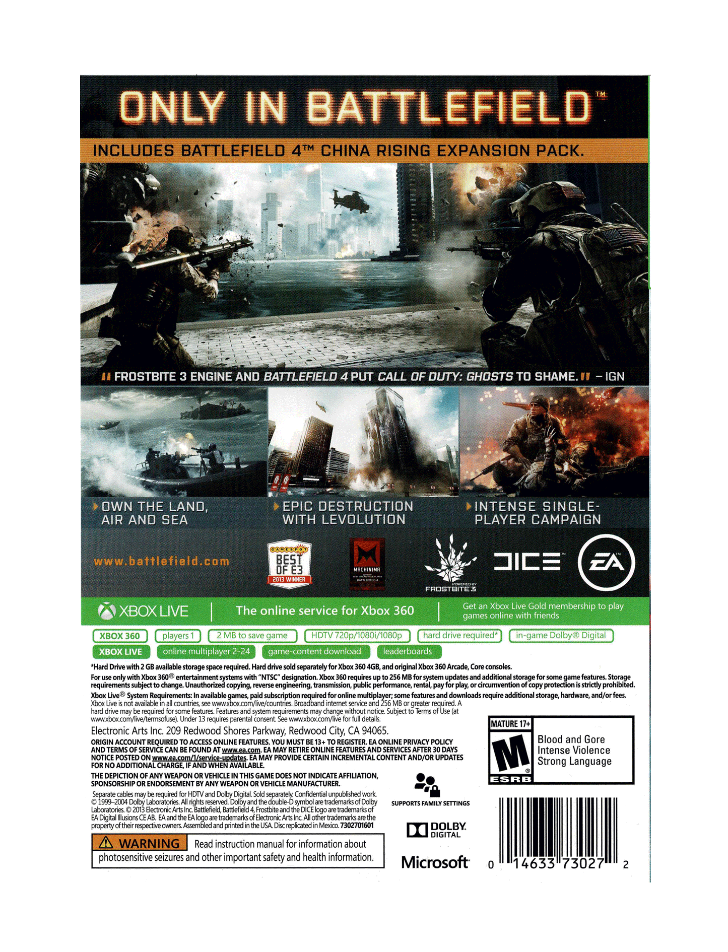 Battlefield 4 Limited Edition (cib)
