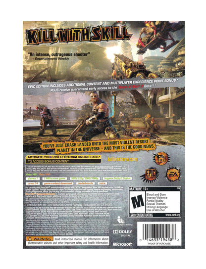 Bulletstorm Epic Edition (cib)